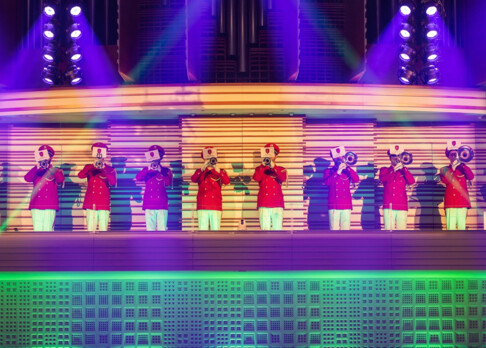 Brass Fanfare Of The Swiss Armed Forces Central Band beim Tattoo On Stage