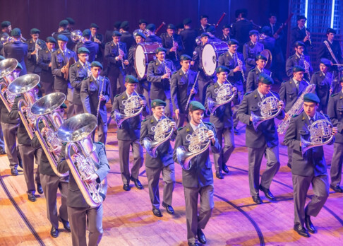 Das Militärmusik Rekrutenspiel 16-2/2026 am Tattoo On Stage 2026