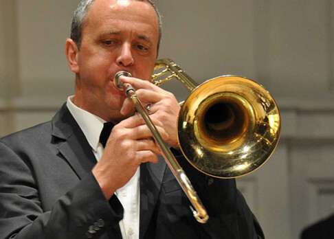 Dominik Stöger ist Posaunist im Orchester Vereinigten Bühnen Wien